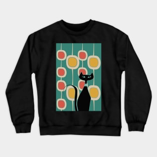 Black Cat Retro Style Crewneck Sweatshirt